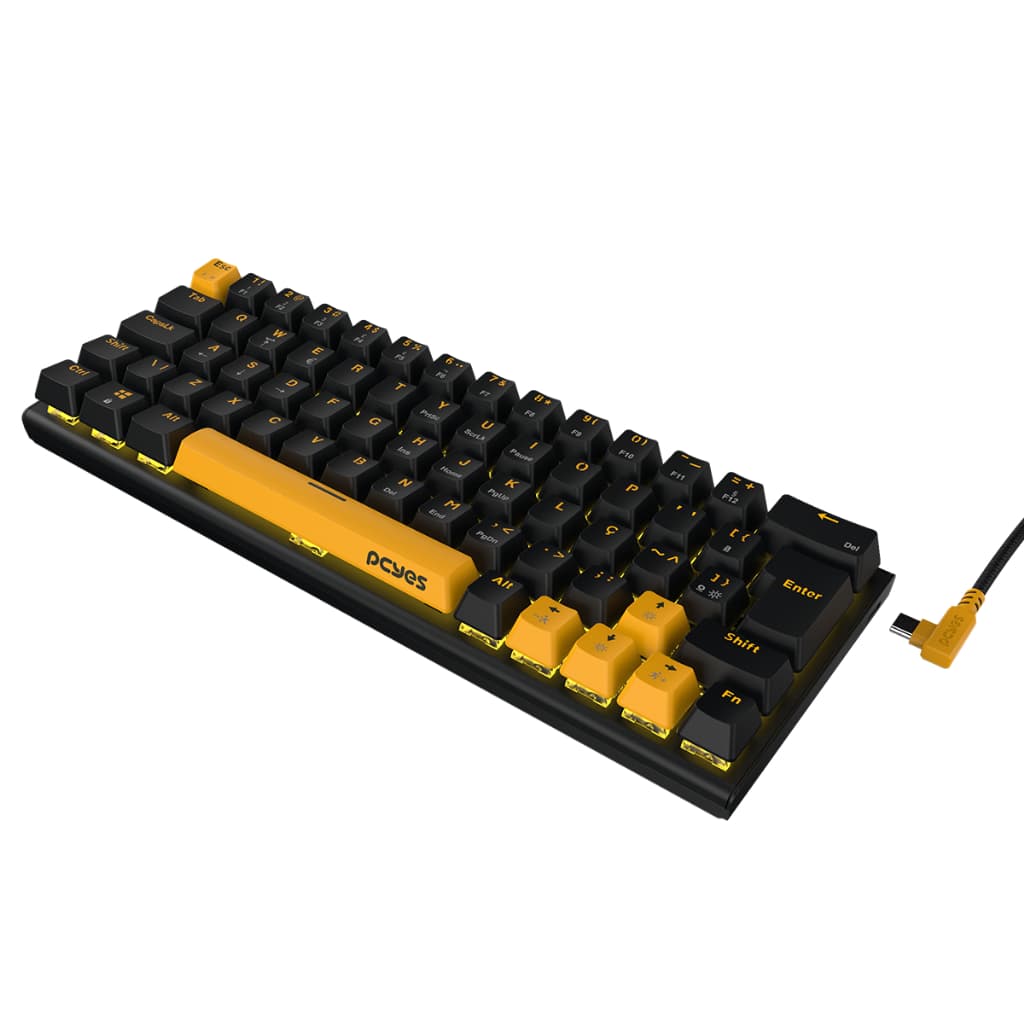 Teclado Mecanico 60% Pcyes Kuromori - Voyager Edition - Switch Red - Kmvy60Rd
