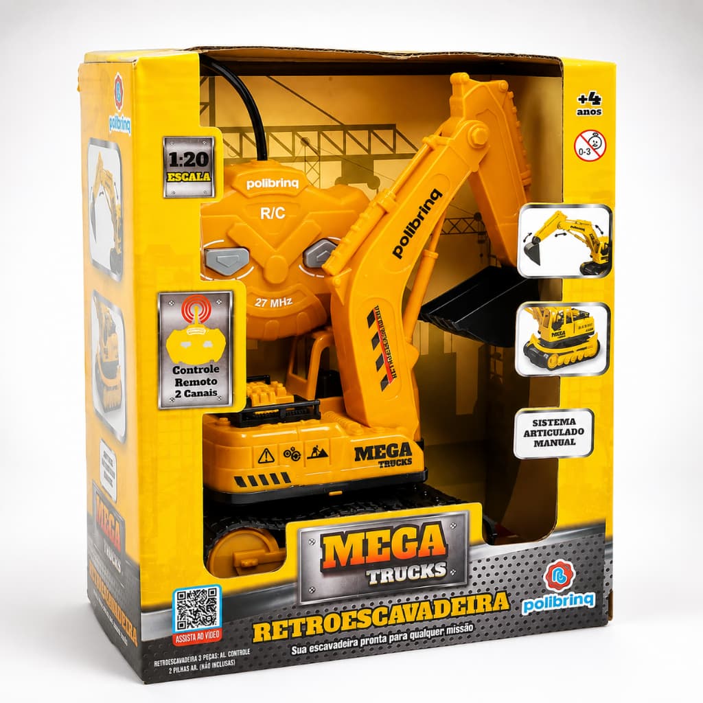 Retroescavadeira Controle Remoto Escavadeira Trator Menino Carrinho Escavadeira Brinquedo Costrucao