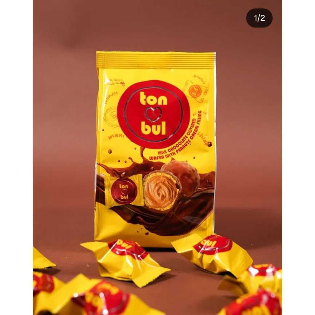 Bombom importado Turquia Ton bul creme amendoim com chocolate 150g