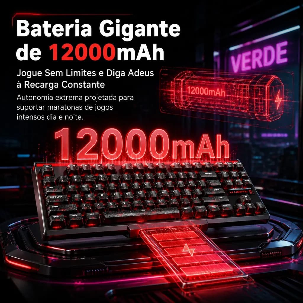Teclado Gamer Mecânico T87 2.4g/usb-c/bt5.0 8k Rgb Hot Swap