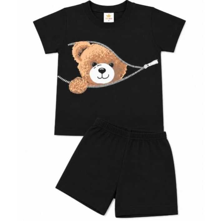 Conjunto Bebê- Blusa Manga Curta com Shorts Menina/ Menino  RN ao GG Ref 2010