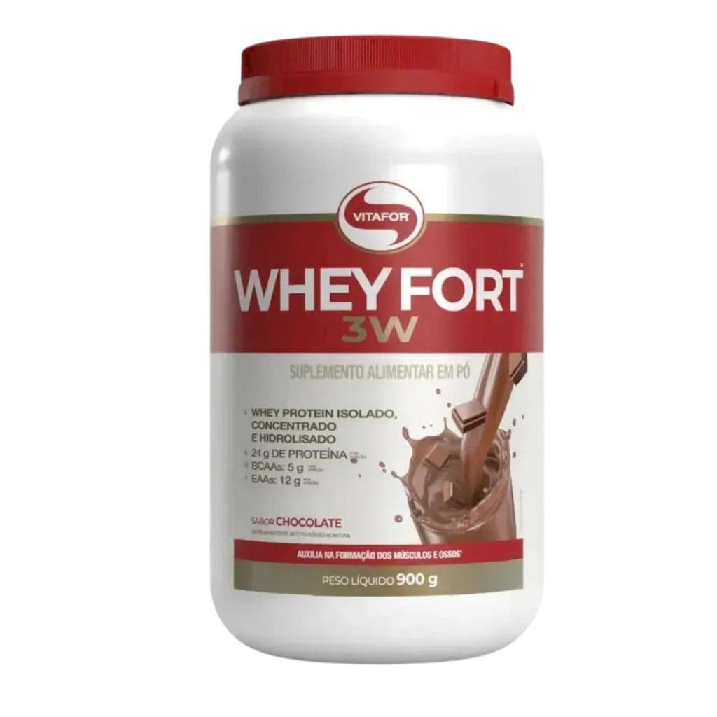 Whey Protein Fort 3W 900g Chocolate | Vitafor