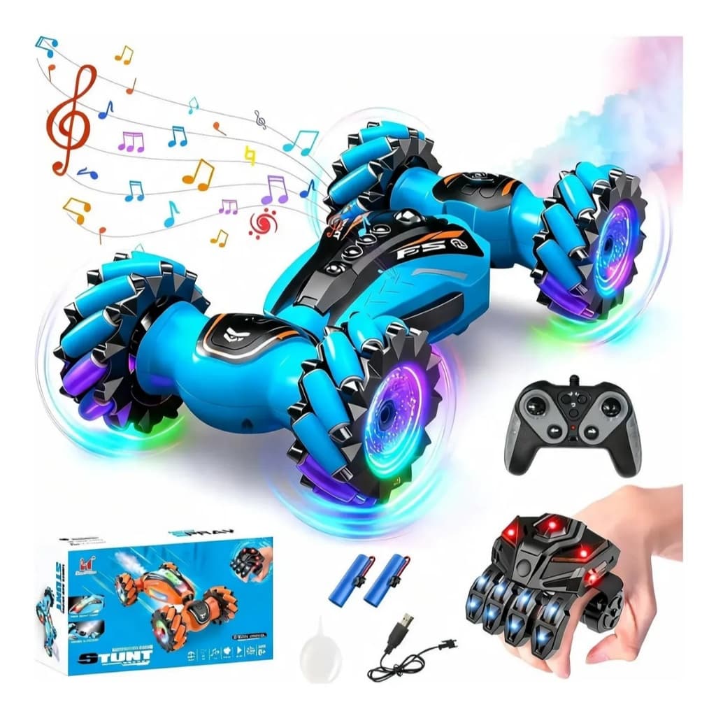 Carrinho Acrobático Controle Remoto Relógio Crab 360º Gestos Led Bateria Recarregável Para Gesto De Carro RC Com Rotação