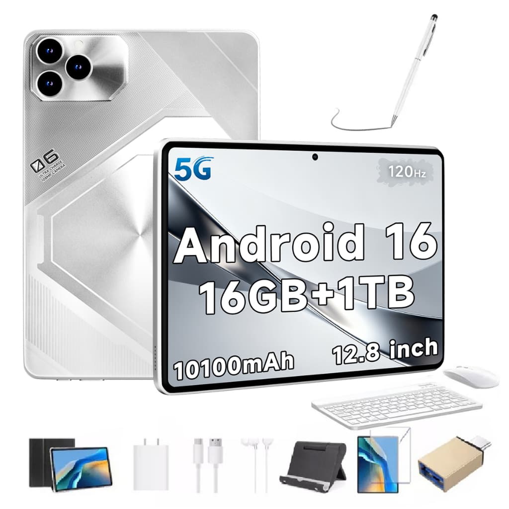 Tablet Galaxy GT20 Pro 16GB+512GB Android 14 Tela FHD 12,8" 10100mAh Snapdragon 8 Gen 3 4G/5G LTE