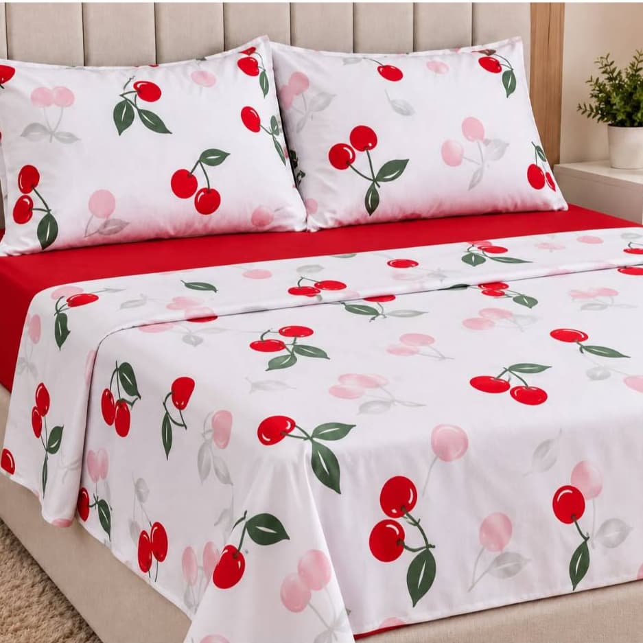 Kit Jogo de Cama 4 Peças Premium – Lençol com Elástico + Lençol Solto | Casal Queen King