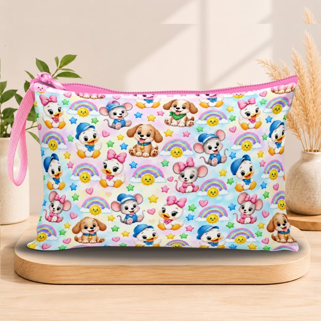 Necessaire Slim Baby Maternidade Porta Fraldas Lenço Umedecido Bolsa Organizadora Enxoval Menino Presente Chá Bebê