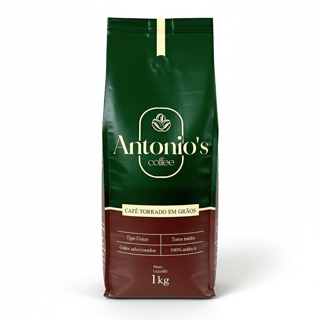 Café Arábica Gourmet 1KG - Torrado em Grãos - Antonios Coffee