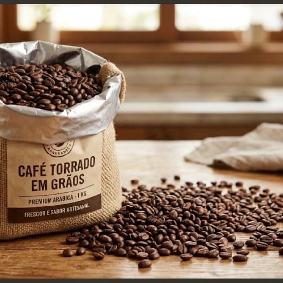 Café em Grãos 1kg Gourmet Sul de Minas 100% Arábica Torra Premium Café Gálatas Selecionado