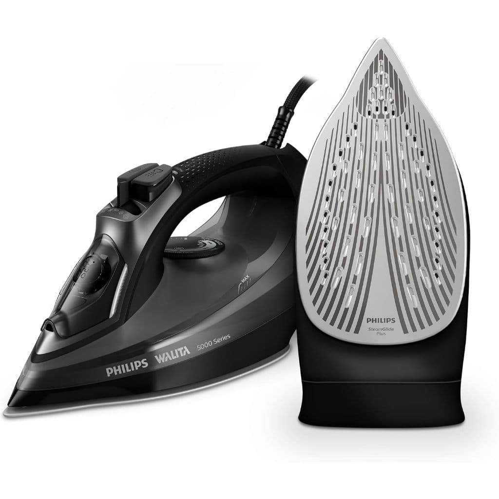 Ferro a Vapor Série 5000 1470W, SteamGlide Plus, Preto