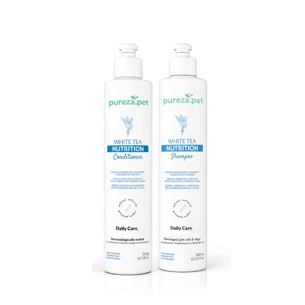 Kit Shampoo e Condicionador para Pets Shampoo Condicionador Cachorro Nutrição Hipoalergênico