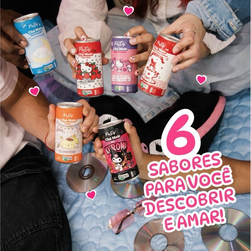 Kit Chás Hello Kitty and Friends (6 unidades) - Bebidas Funcionais Orgânicas Sanrio PeD 260mL