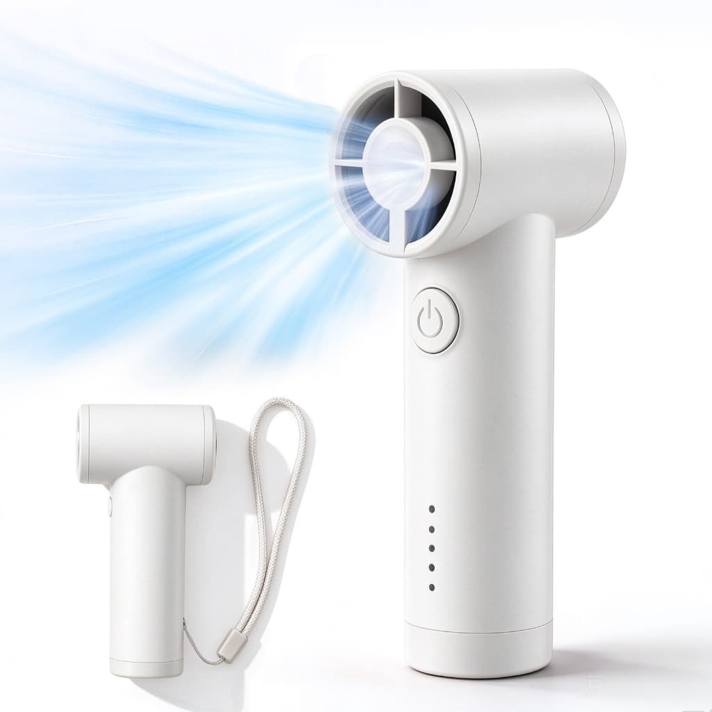 Mini Ventilador Turbo 40000 RPM Sem Fio Jato De Ar Portátil USB 5000mAh Recarregável Com Função Power Bank