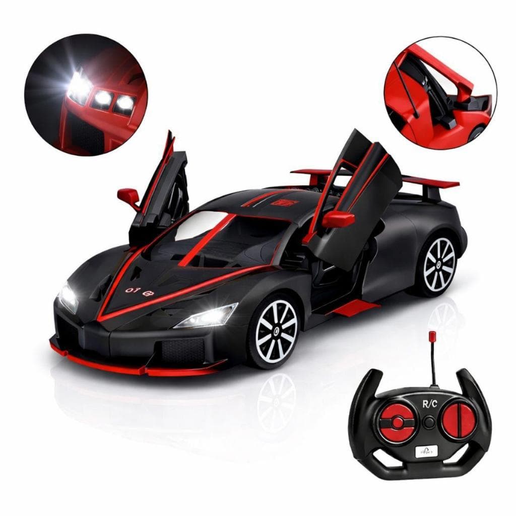 Carrinho de Controle Remoto  Esportivo Com Luz Super Rápido Veloz Abre Porta