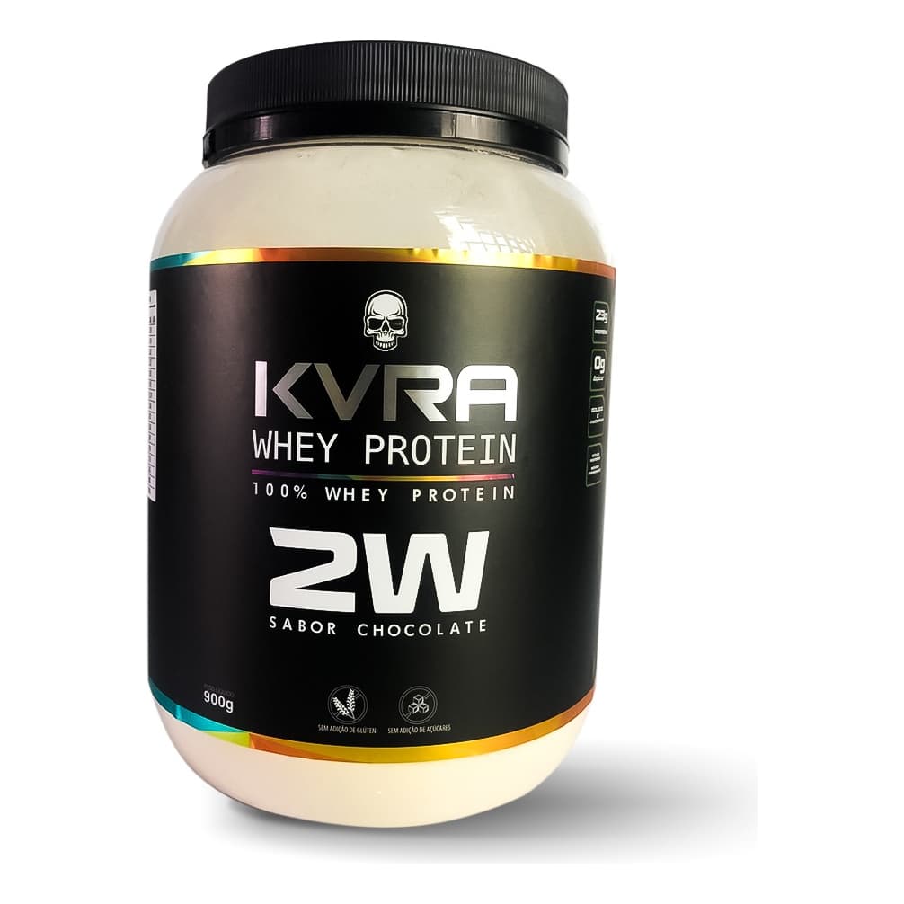 Whey Protein Kvra 2w Chocolate 900g Isolado, Concentrado E Colágeno