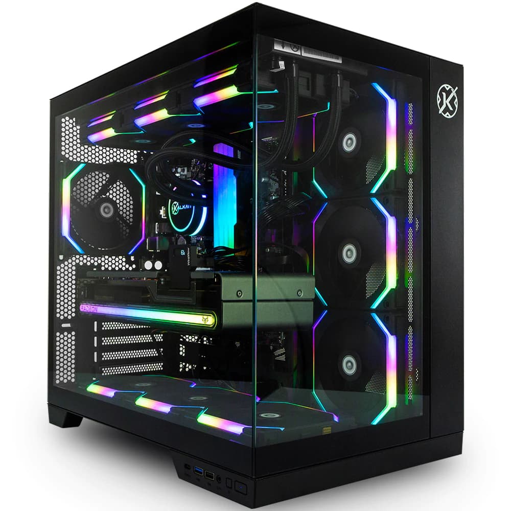Gabinete Aquário Gamer Kalkan Asgard Preto, Mid Tower, Vidro Temperado, ATX, S/ Fonte S/ Fans