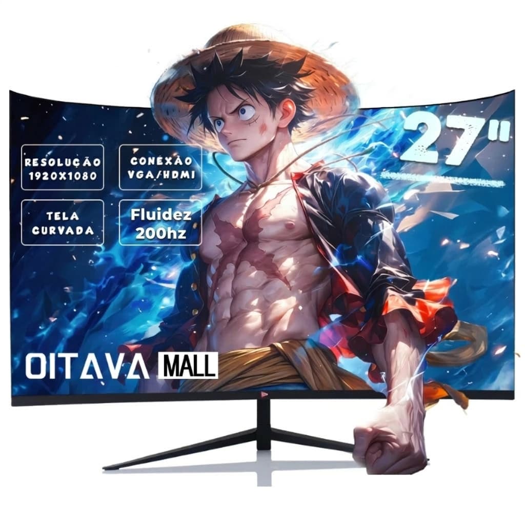 Monitor Gamer Curvo 27" Full HD 200Hz 1ms LED TFT HDMI VGA Alta Performance