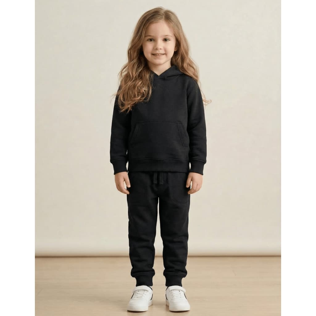 Conjunto de Moletom Blusa de frio + Calça de Moletom Casaco de frio Moletom canguru Moletom Gola Careca unissex
