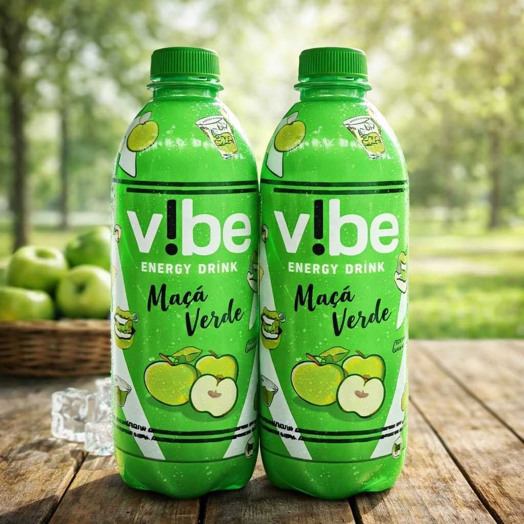 Kit 2 Energetico Maça Verde Bebida Energetica Refrescante Mais Energia Disposição