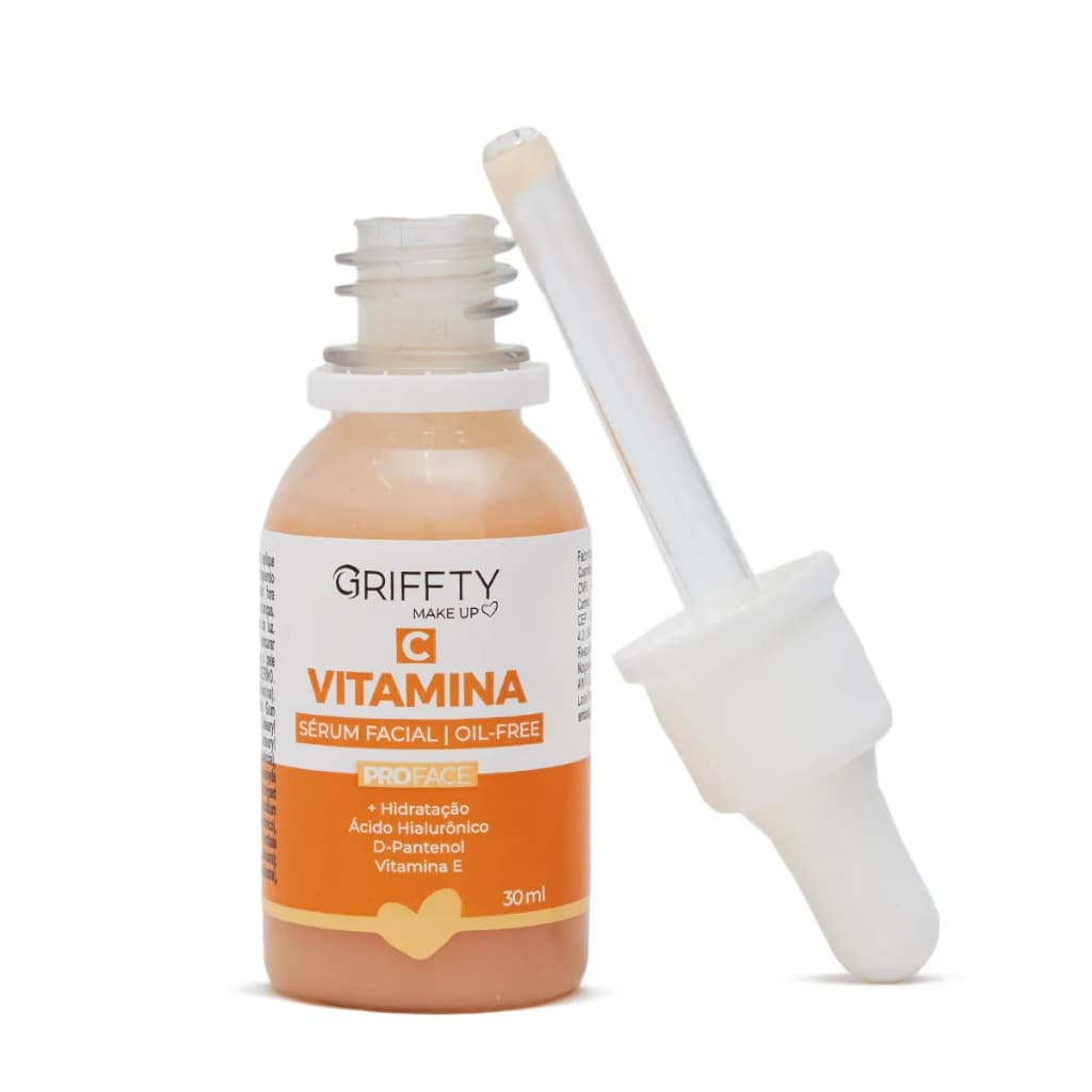 Sérum Facial Vitamina C Make-up Ácido Hialurônico Griffty 30ml