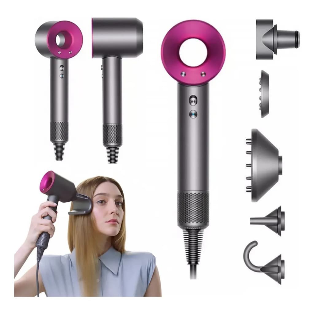 Secador De Cabelo 5 Em 1 Supersônico Profissional 110v 220v Secagem Rápida Encaixe Magnético