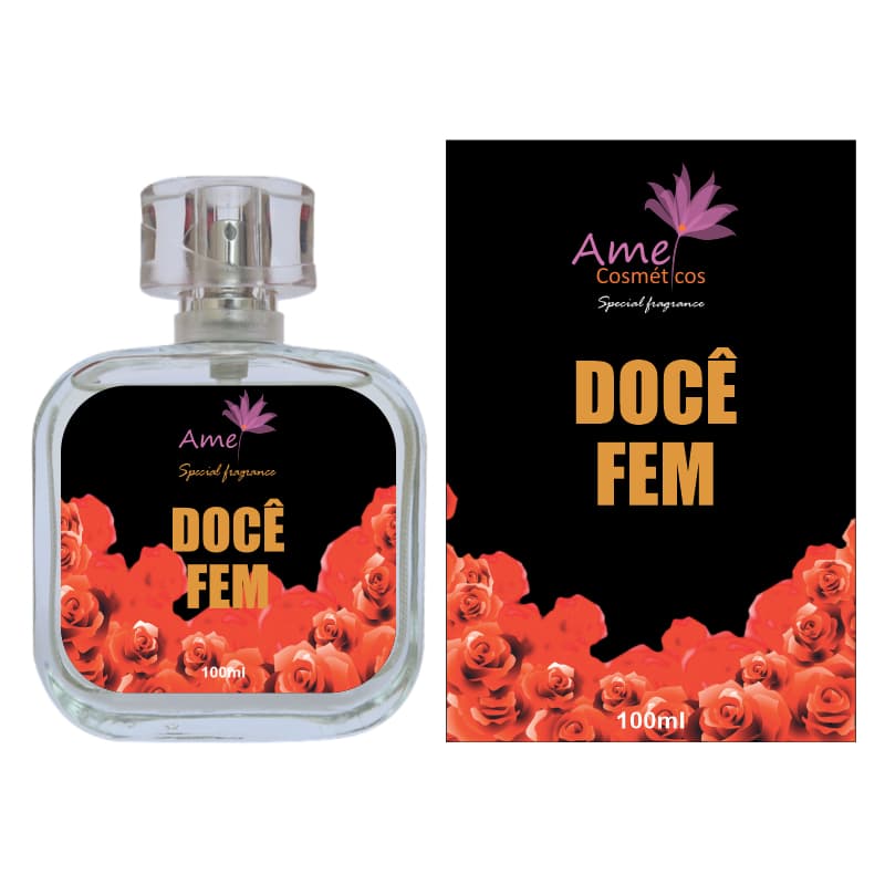 Perfume Feminino Docê Amei Cosméticos Alta Fixação 33% de Essência Importada Parfum