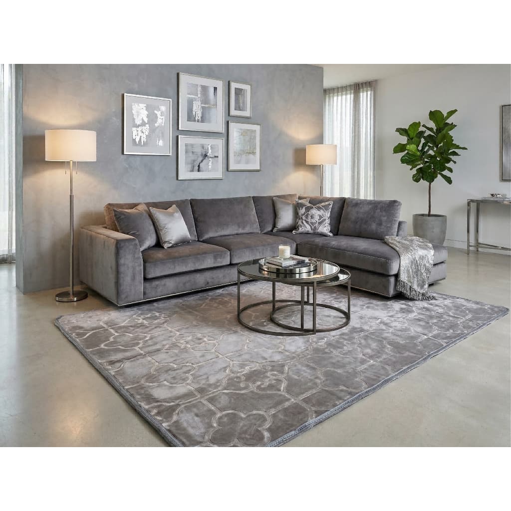 Tapete Sala Quarto Floral 1,45x1,95 Mt Antiderrapante Ins Flannel Grande Liso