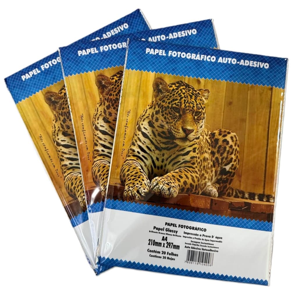 Papel Fotográfico Glossy (brilhante) ADESIVO 80g A4 foto MASTERPRINT PREMIUM