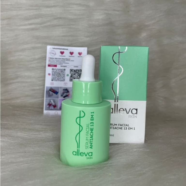 Sérum Facial Alleva Skin 30ml - Vitamina C, Rosa Mosqueta, Clareador, Antiacne.