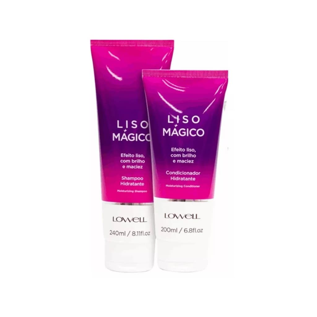 Kit Liso Mágico Shampoo Hidratante 240 ml + condicionador 200 ml Lowell