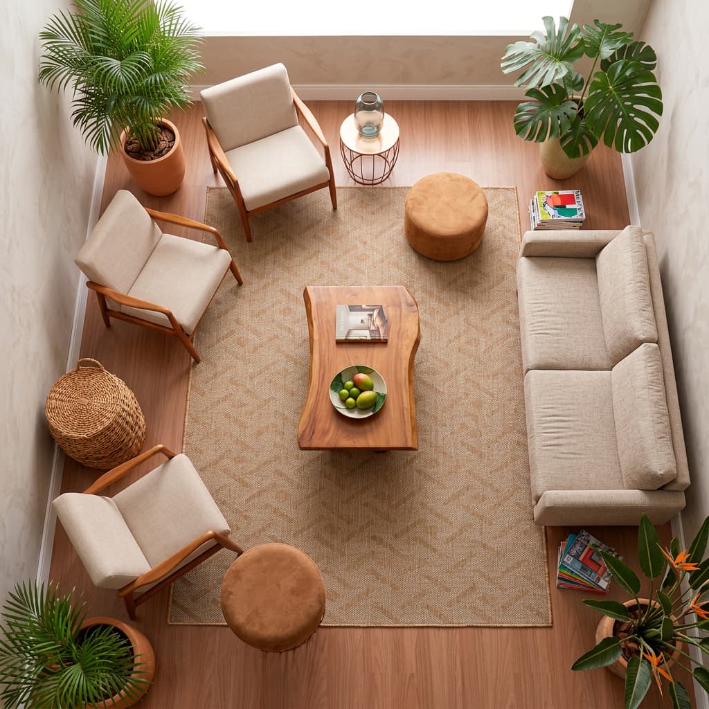 Tapetes Sisal Sintético 2,50x2,50 e 2,50x1,50 Antiderrapante Moderno Resistente Sala Quarto Apartamento Luxo Premium
