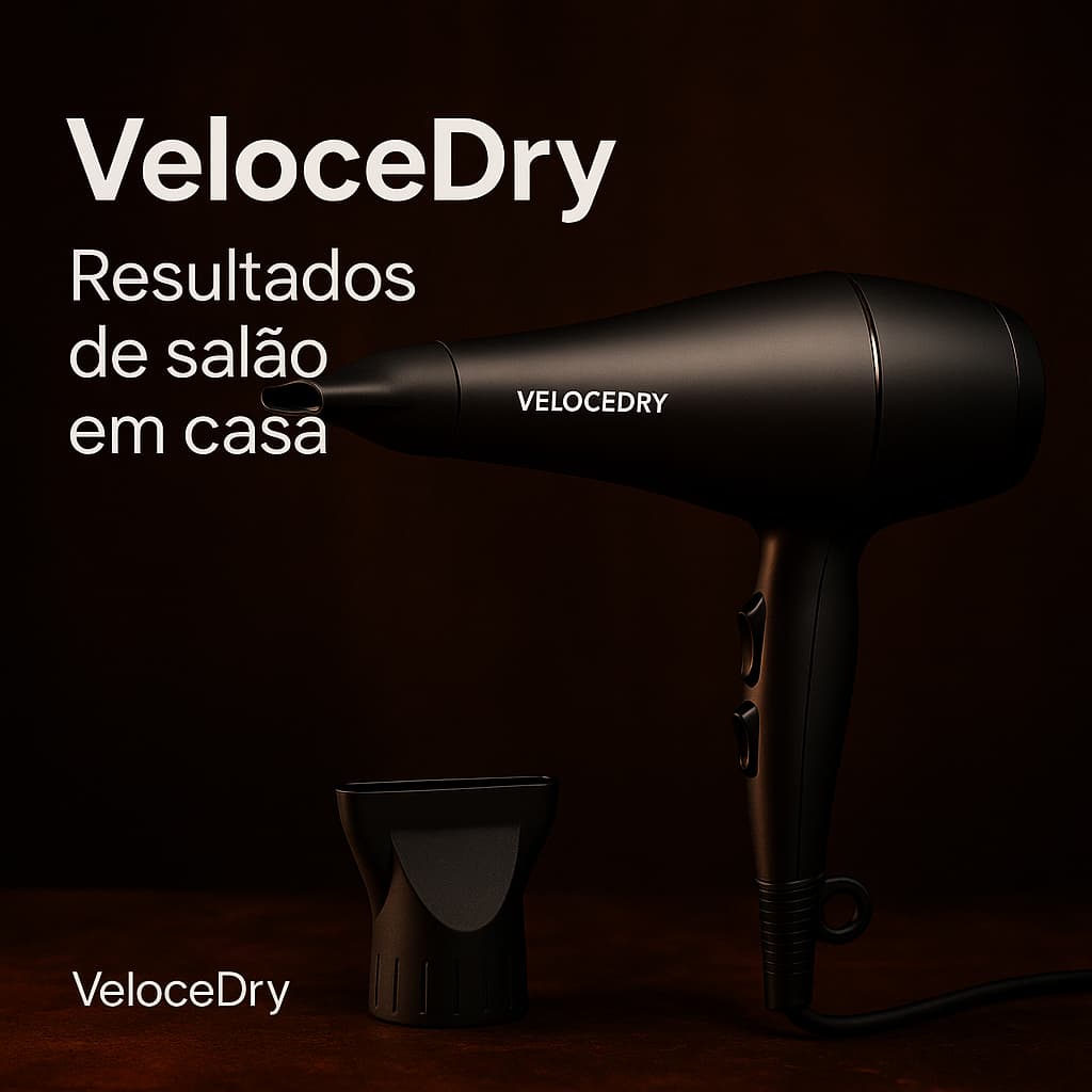 Secador Cabelo Profissional Alta Potencia 1800W Compacto Leve Rapido Secagem 127V Preto