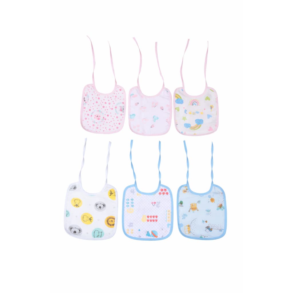 Kit com  3 Babadores -  Bebê Karinho Flanelado e Plastificado 21x19cm | Impermeável e Prático - Enxoval Bebê