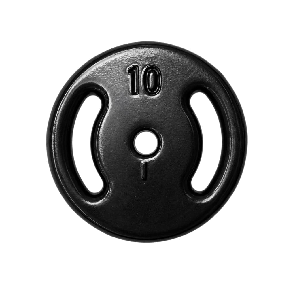 Anilha Emborrachada 10 Kg Preta Halteres Academia Musculação Levantamento de Peso Fitness