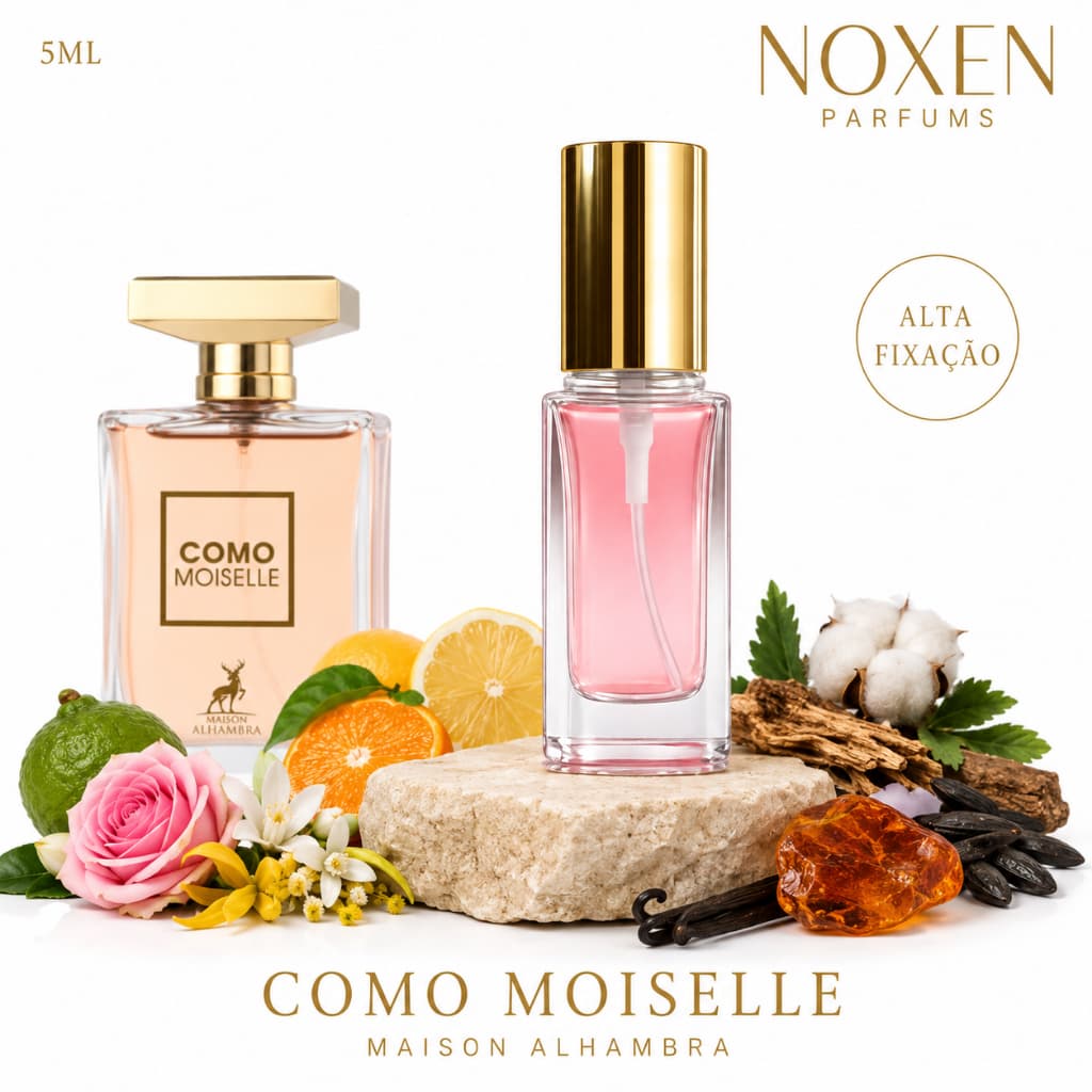 Perfume Feminino 5ml Premium Vidro Spray Como Moiselle Elegante Importado