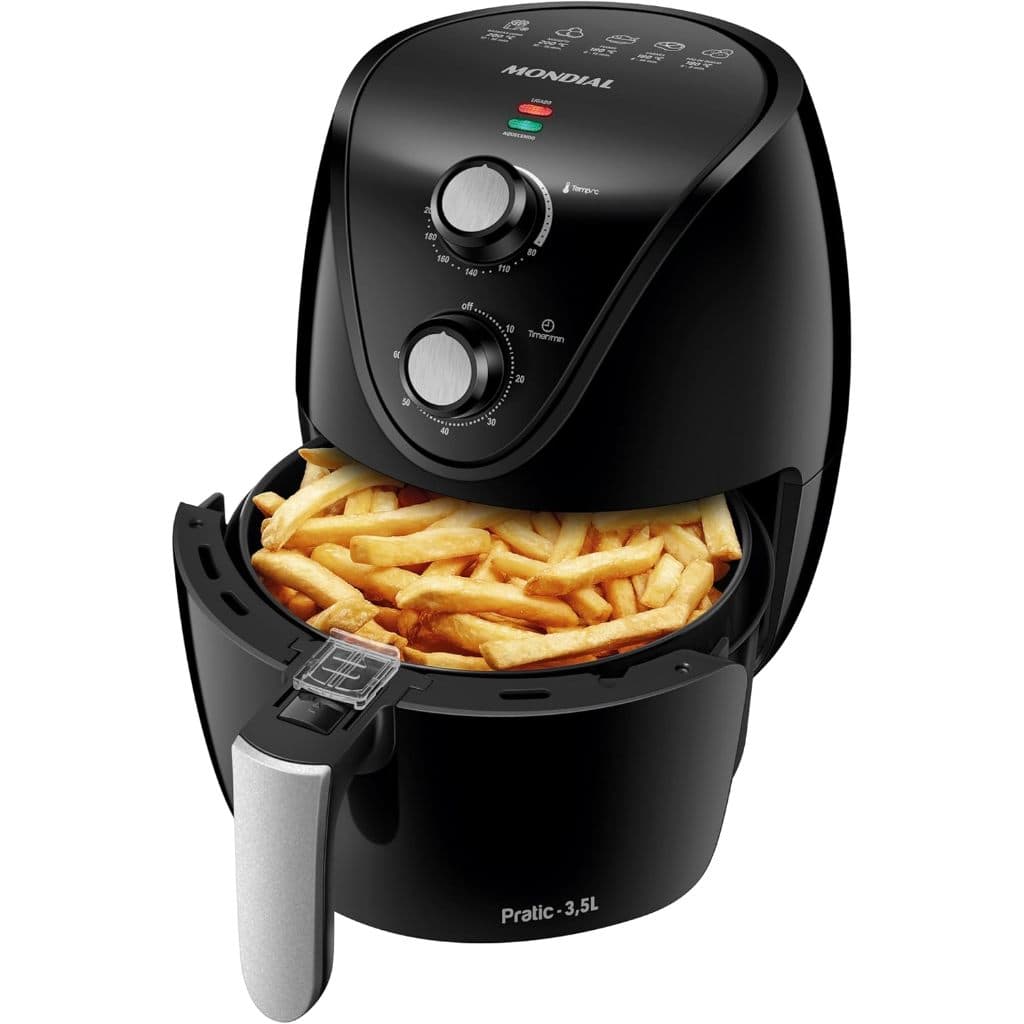 Fritadeira Sem Óleo Air Fryer 3,5L, Preto, 1500W, 220V - AF-31