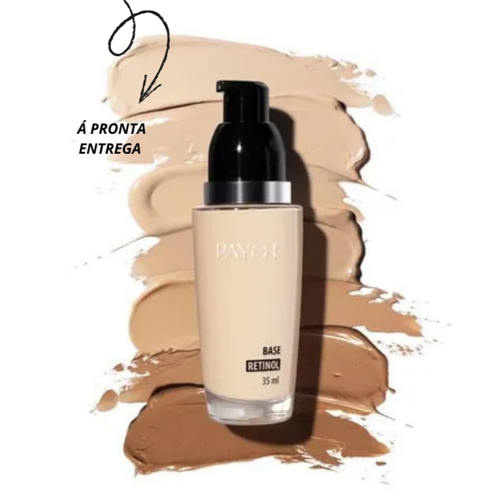 BASE RETINOL MÉDIA A ALTA COBERTURA LIQUIDA ACABAMENTO NATURAL HIPOALERGÊNICA VEGANA - PAYOT 35ml