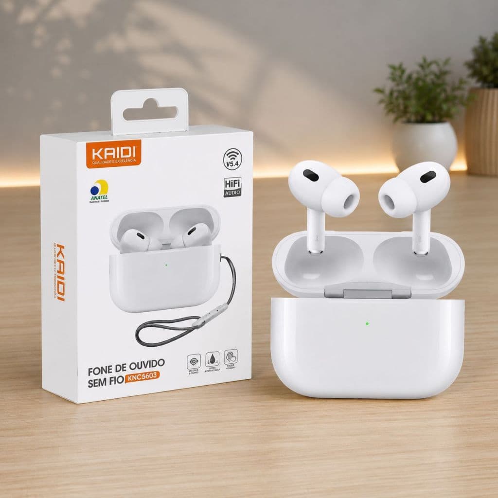 Fone Bluetooth Sem Fio KNC5603 HiFi Original Premium | Bluetooth 5.4 | Som Potente | Longa Duração | Touch | Android e i