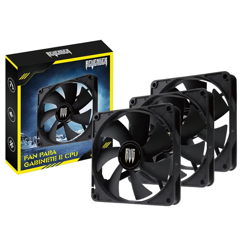 Cooler Fan Ventoinha Para PC Gabinete Black 120mm Molex Gamer CPU