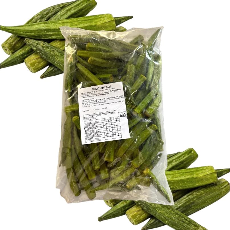 Quiabo Liofilizado 500g Snack Crocante Saudável Natural