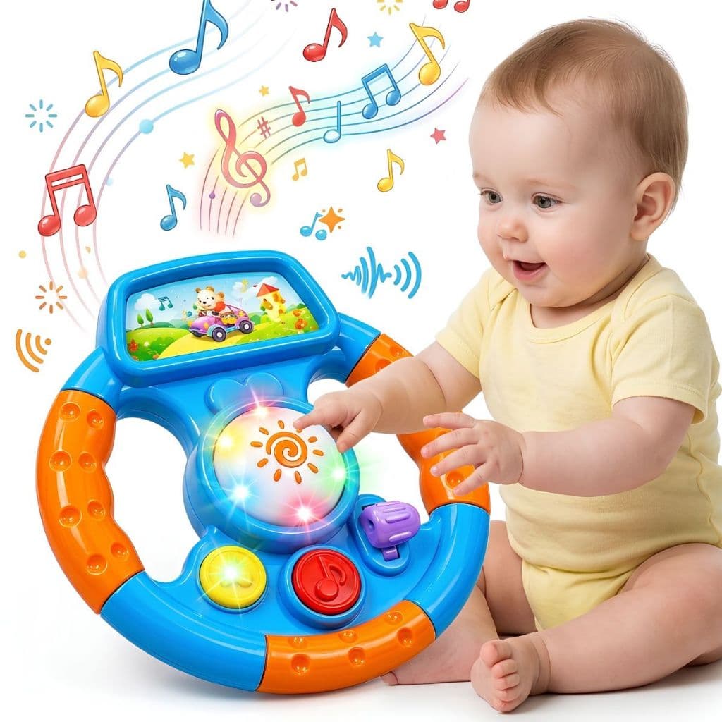 Brinquedo Volante Educativo Musical Bebê Interativo Infantil Buzina Sons Realista Brinquedo Criança