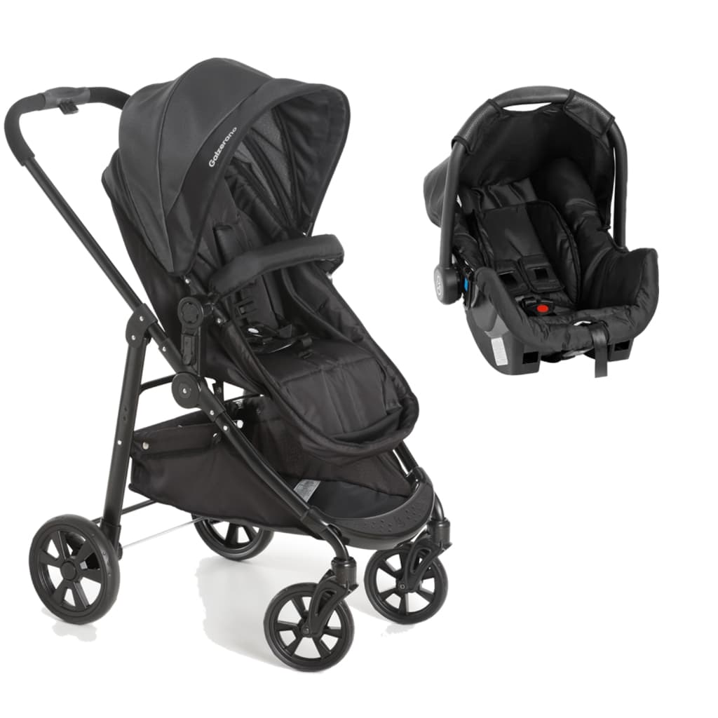Carrinho De Bebê De Passeio Galzerano Olympus Preto Carrinho+Bebê conforto