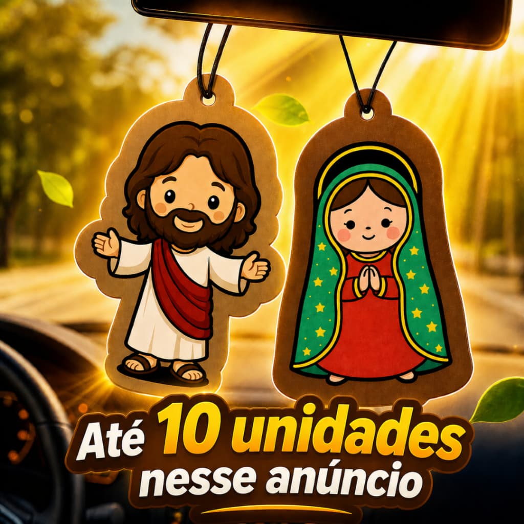 Kit 10 Cheirinhos Aromatizante para Carro e Ambiente Jesus & Maria Abençoe seu ambiente - Felsen Car