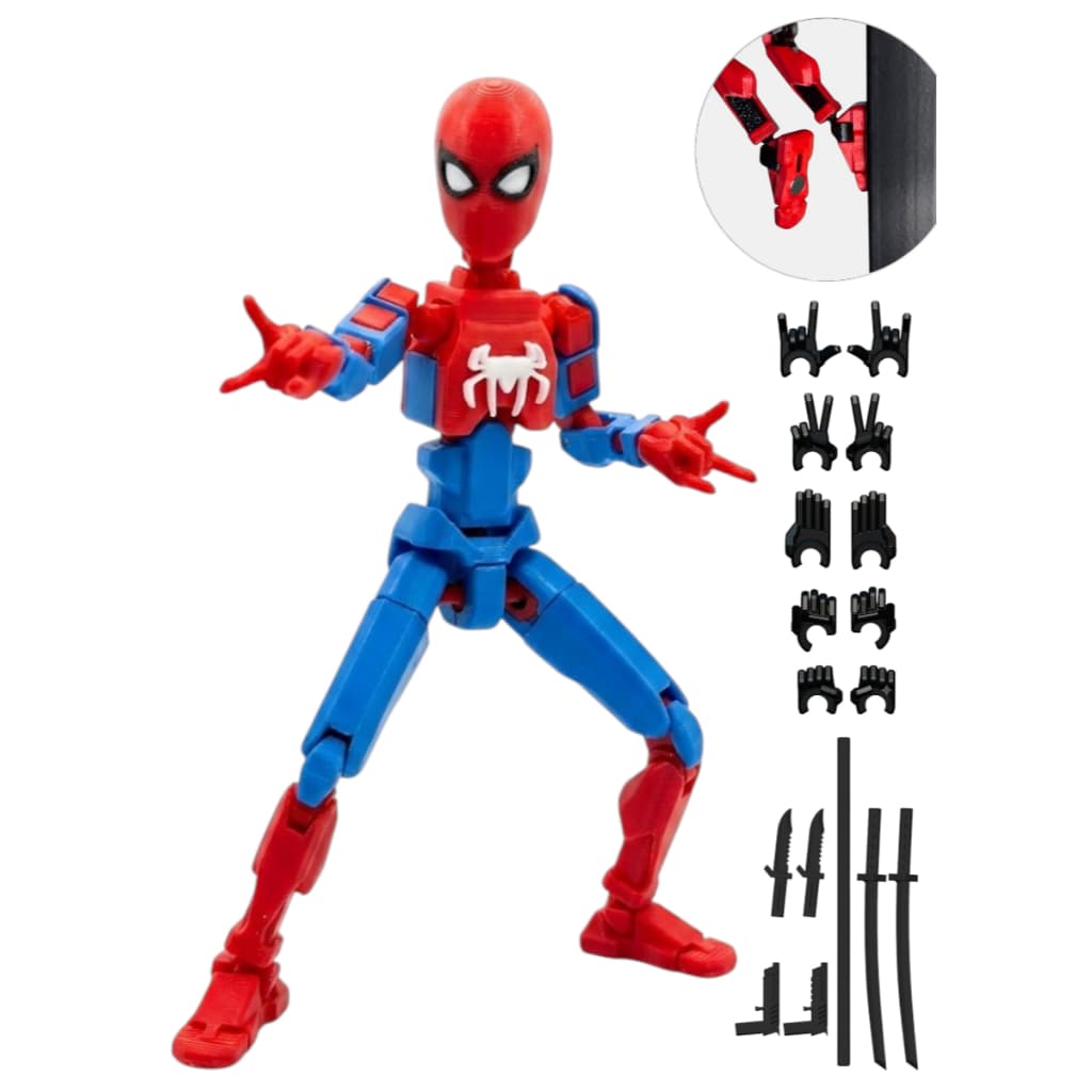 Boneco Articulado Dummy Homem-aranha Azul E Vermelho Com Ima