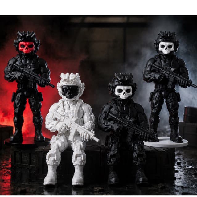 Boneco Ghost Call of Duty Action Figure Colecionável Decorativo