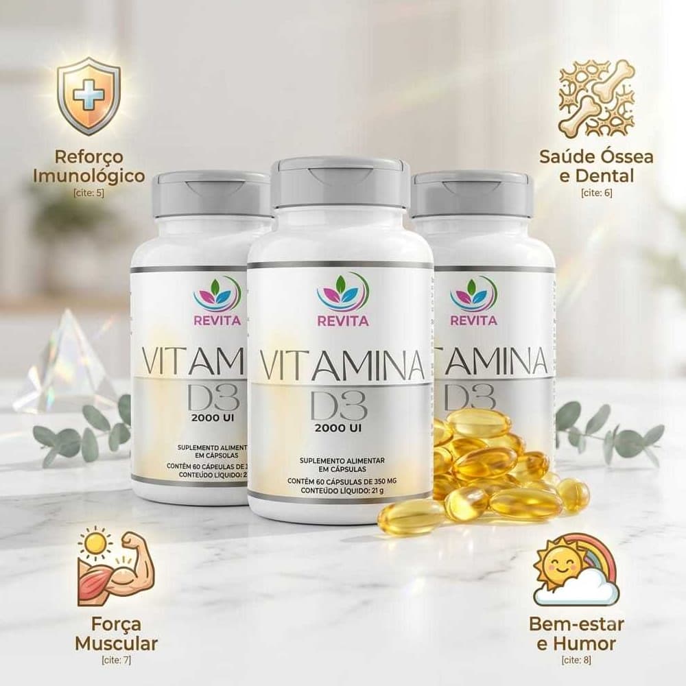 VITAMINA D3 ORIGINAL VITAMINA DOS OSSOS IMUNIDADE PELE MUSCULOS