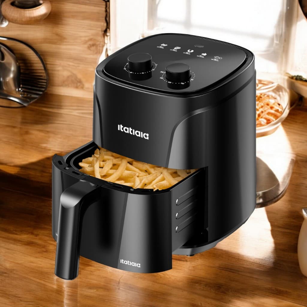 Fritadeira Elétrica Air Fryer Preto 4L Sem óleo 127v