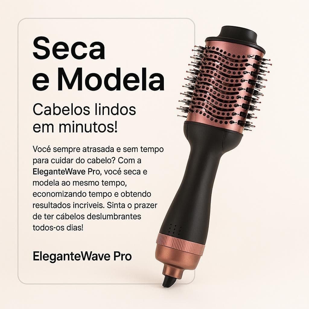Escova Secadora Cabelo Profissional Bivolt 1300W