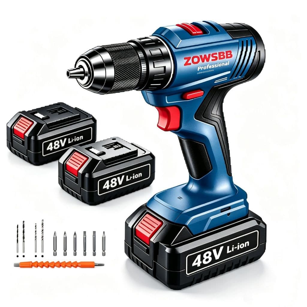 Furadeira parafusadeira GSB 6-115 48v Geral  zowsbb 2 Baterias furadeira de impacto elétrica chave de fenda elétrica