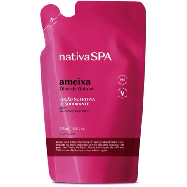 Refil Nativa SPA Loção Desodorante Hidratante  Corporal Ameixa 400ml