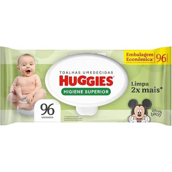 TOALHAS UMEDECIDAS HUGGIES MAX CLEAN - 96 un